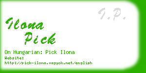 ilona pick business card